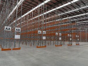 Pallet racking installed inside Wingfield South Australia 3PL and 4PL warehouse facility by Capital Transport